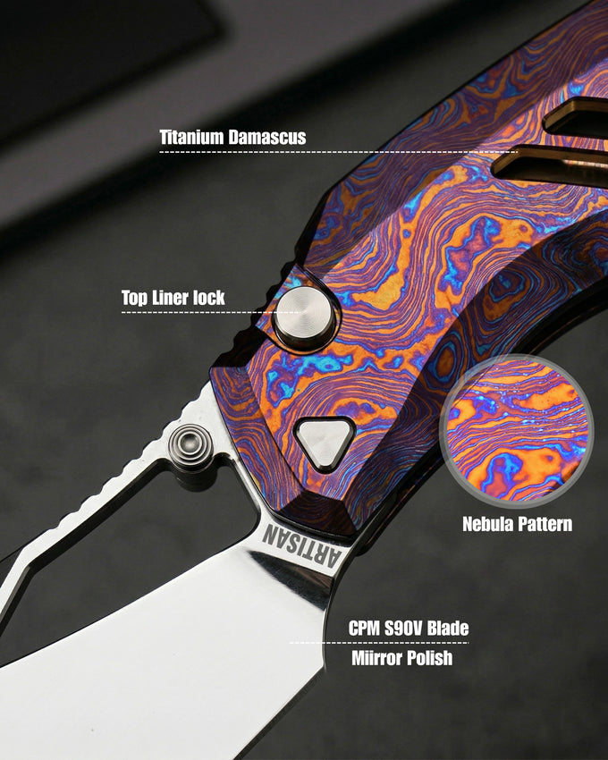Building the Dark Wing | The BlingWing | Fantatic Full-Dress Version with Polished Titanium Damascus and Hand Polished Blade