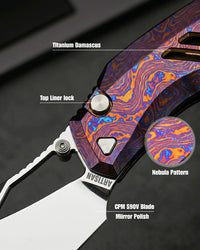 Building the Dark Wing | The BlingWing | Fantatic Full-Dress Version with Polished Titanium Damascus and Hand Polished Blade