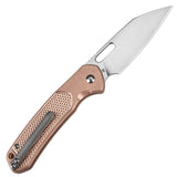 CJRB Pyrite-Alt Wharncliffe J1925A CPM 20CV Blade Copper Handle Folding Knives
