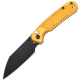 CJRB Pyrite-Light J1945 AR-RPM9 Steel Blade Amber FRN Handle Folding Knives