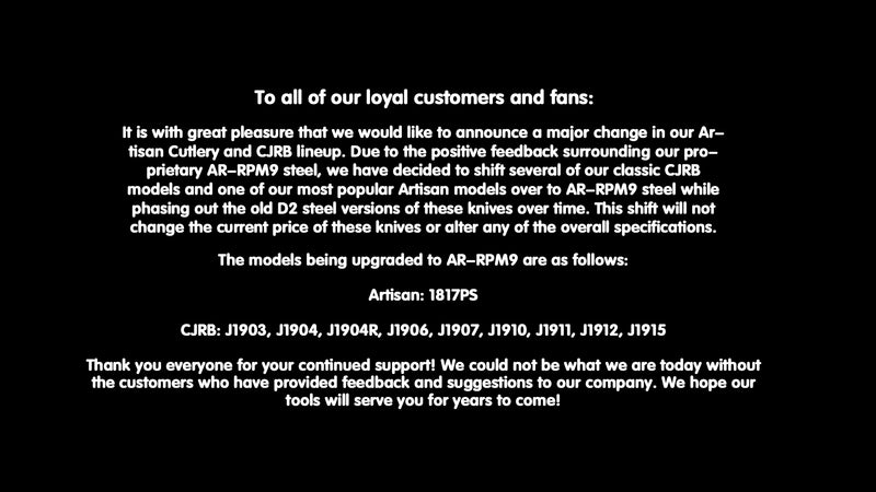 CJRB Taiga J1903 D2/AR-RPM9 Blade G10 Handle Folding Knives