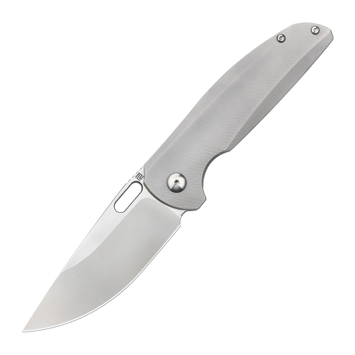 Artisan Cutlery Satyr ATZ-1852G-GY S90V Blade Titanium Handle Folding Knives
