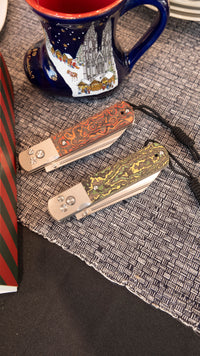 Artisan Cutlery Holm 1875 S90V Steel Blade TItanium and Fat Carbon Handle Folding Knives(Holiday Exclusive)