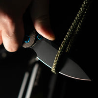 CJRB Latitude Thumb Stud & Top Liner Lock EDC Knife Micarta(Glow In the Dark) Handle(3.47'' AR-RPM9 Steel Black PVD Blade) J1975-GDBN (Exclusive)