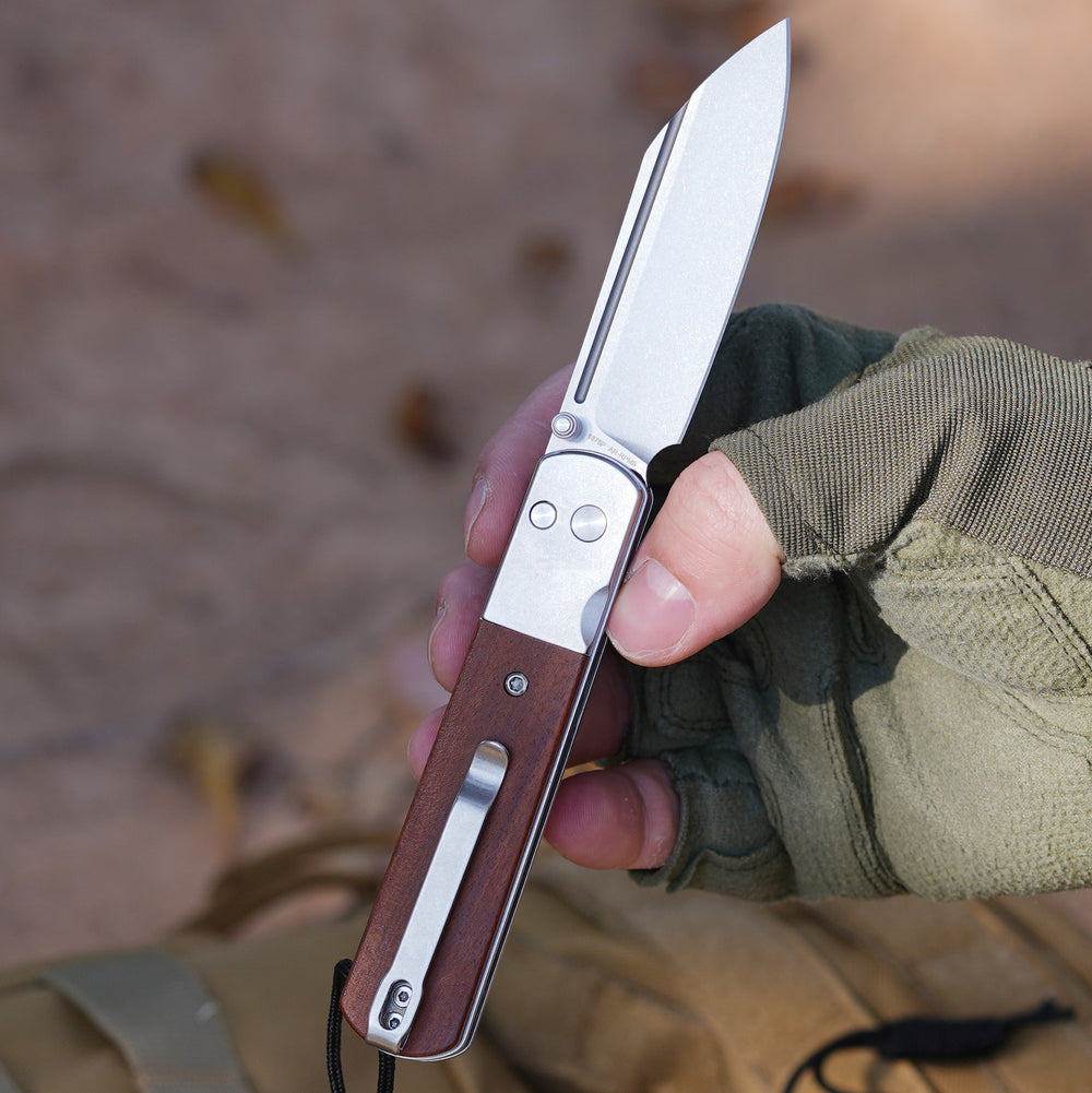 Artisan Cutlery Holm 1875P AR-RPM9 Steel Blade Red Wood Handle Folding Knives