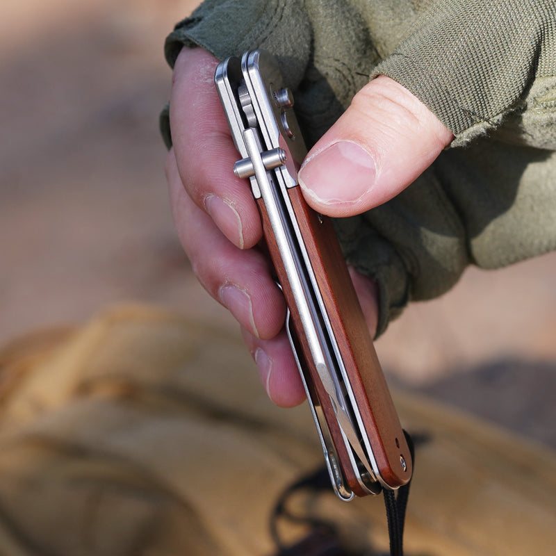 Artisan Cutlery Holm 1875P AR-RPM9 Steel Blade Red Wood Handle Folding Knives