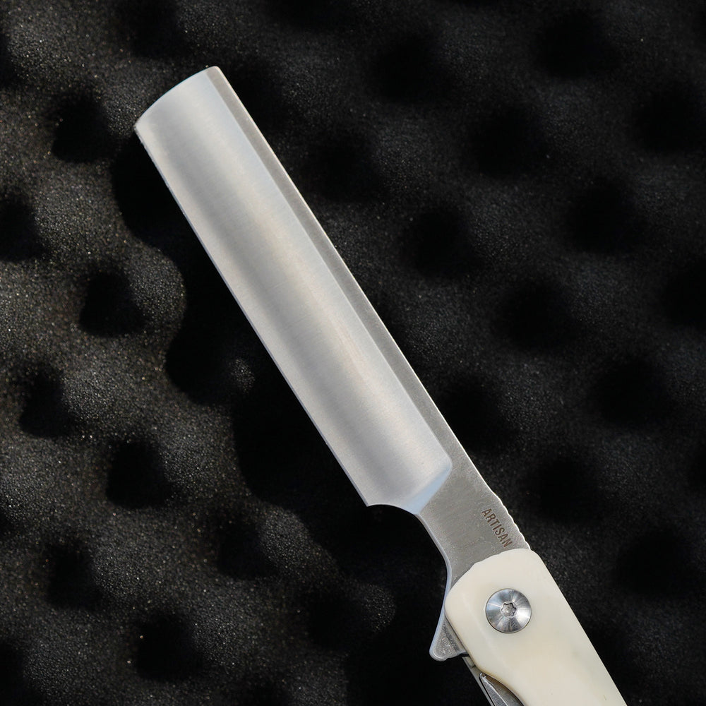 ArtisanCutlery Orthodox V2 Flipper & Liner Lock Knife Bovine Bone Handle (3.54'' Sand Polish CPM S45VN Blade) 1883G-BB