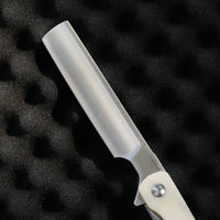 ArtisanCutlery Orthodox V2 Flipper & Liner Lock Knife Bovine Bone Handle (3.54'' Sand Polish CPM S45VN Blade) 1883G-BB