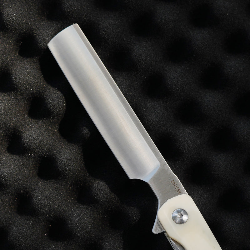 ArtisanCutlery Orthodox V2 Flipper & Liner Lock Knife Bovine Bone Handle (3.54'' Sand Polish CPM S45VN Blade) 1883G-BB