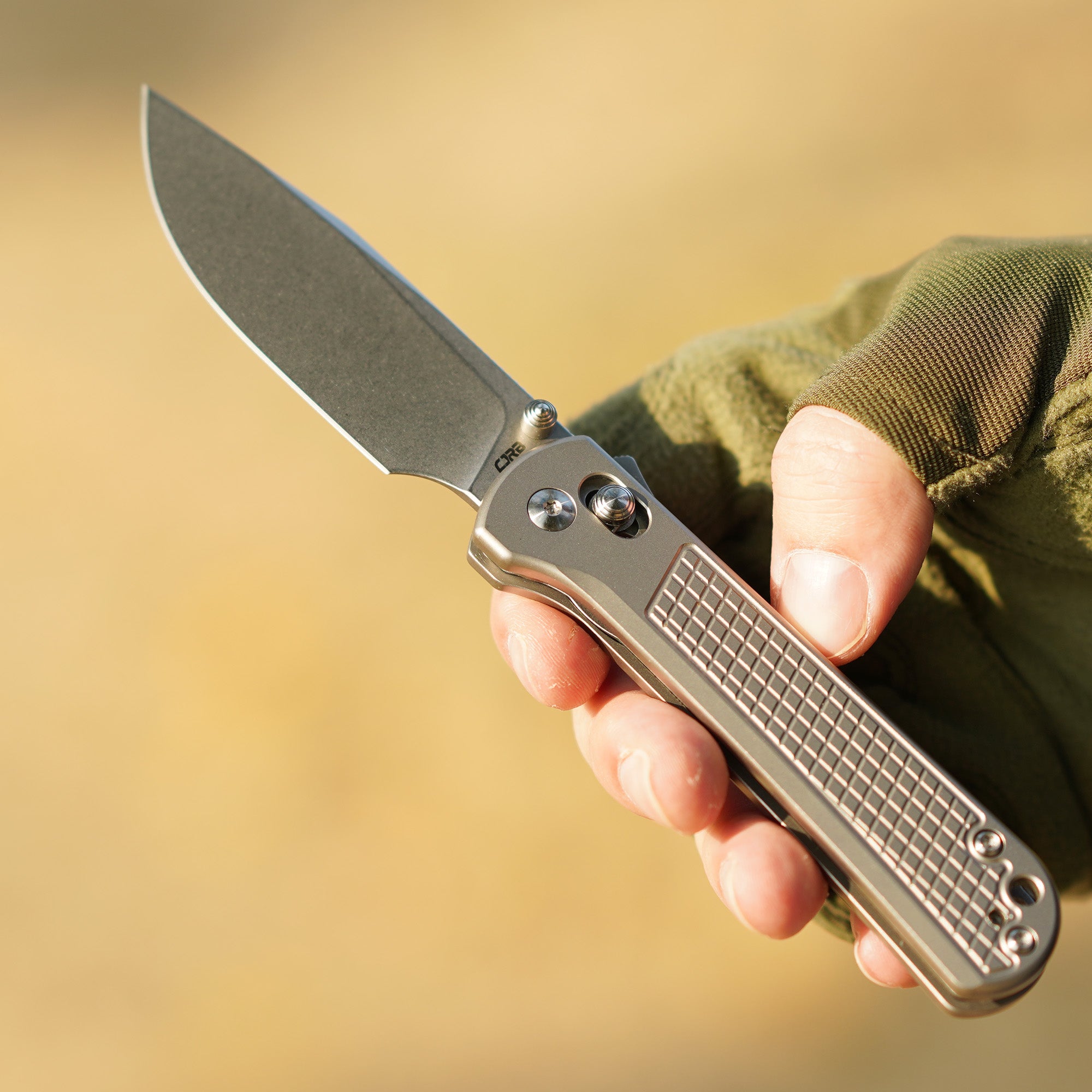 CJRB | Bolt J1960G-GY | S90V Titanium | Folding Knife