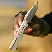ArtisanCutlery Crusoe ATZ-1869G S90V Blade Titanium Handle Folding Knives