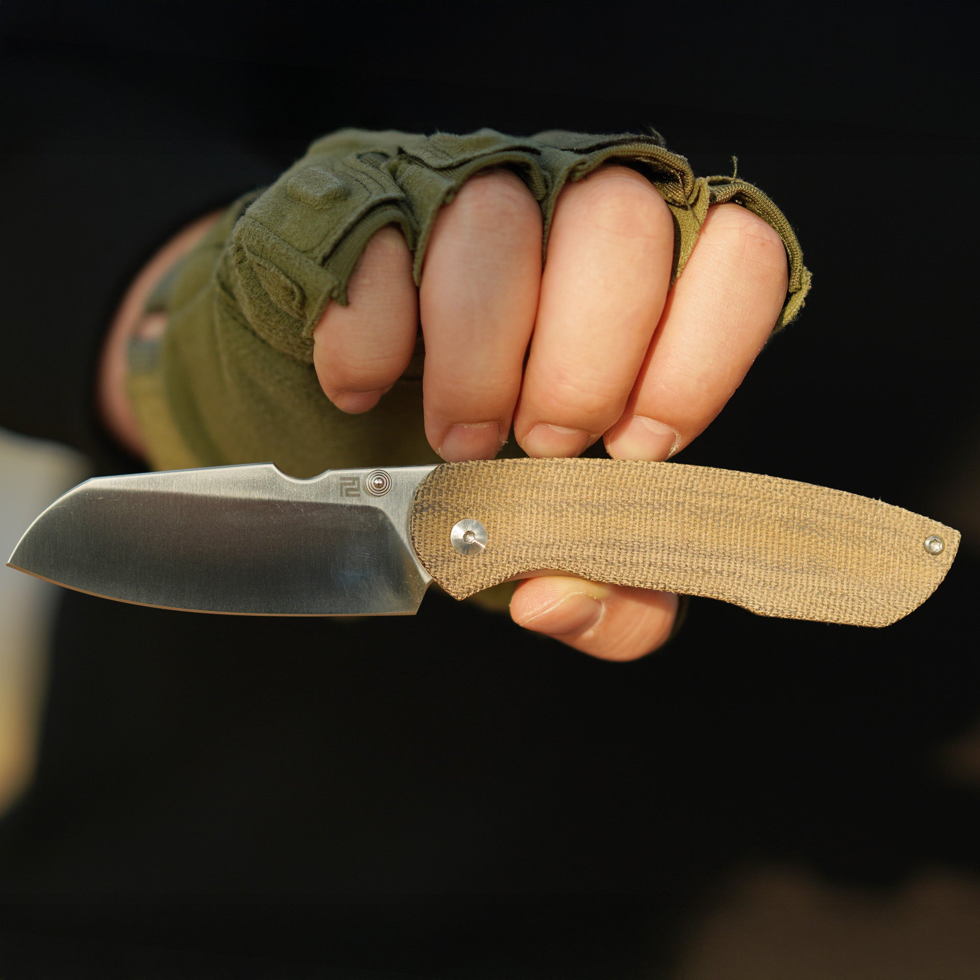 ArtisanCutlery Prime 1866G S90V Blade Micarta+Titanium Ha