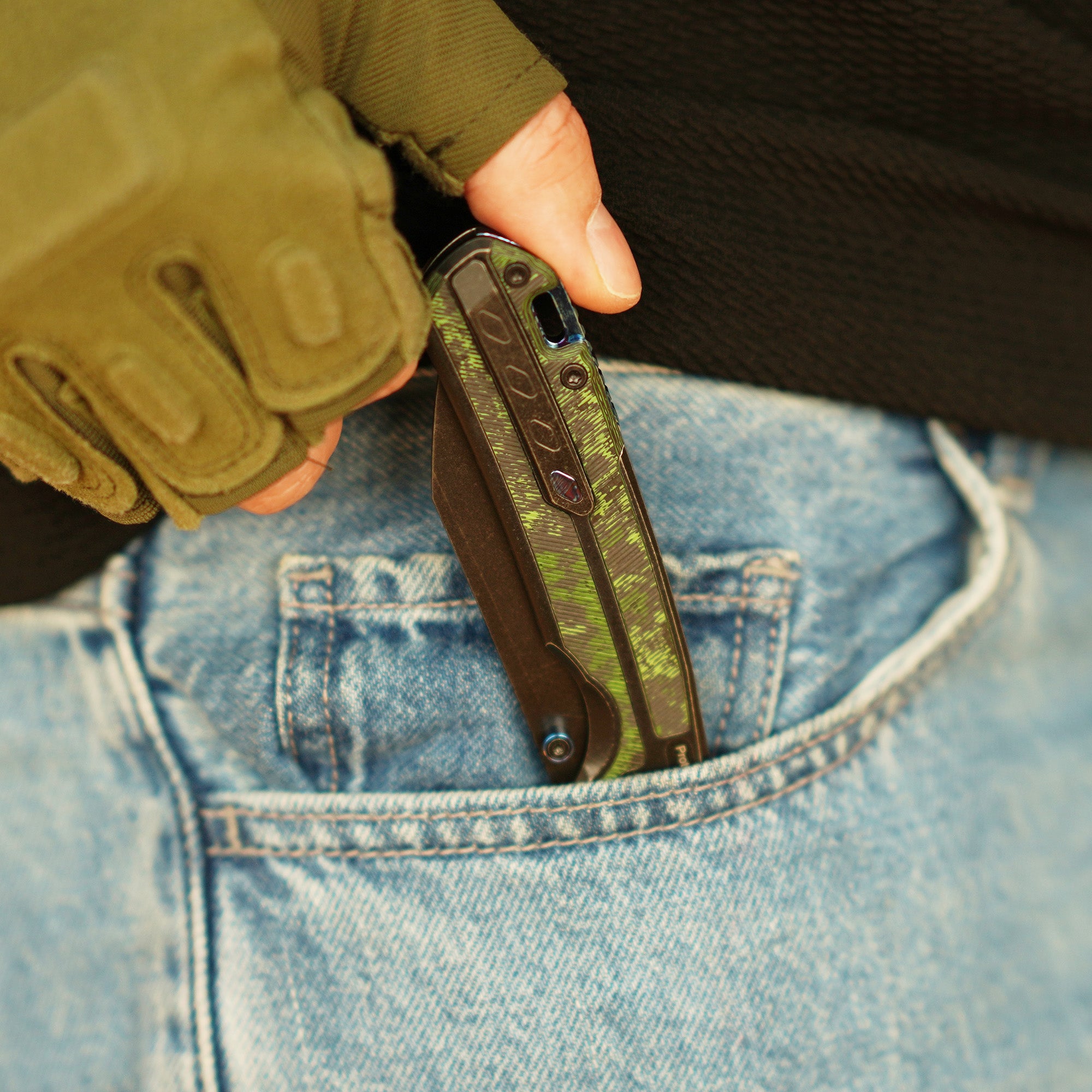 CJRB Interstellar Pyrite-Light J1945G S90V Blade Titanium