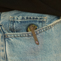 CJRB Interstellar Pyrite-Light J1945G S90V Blade Titanium and Fat Carbon Inlay Handle Folding Knives(Limited edition)