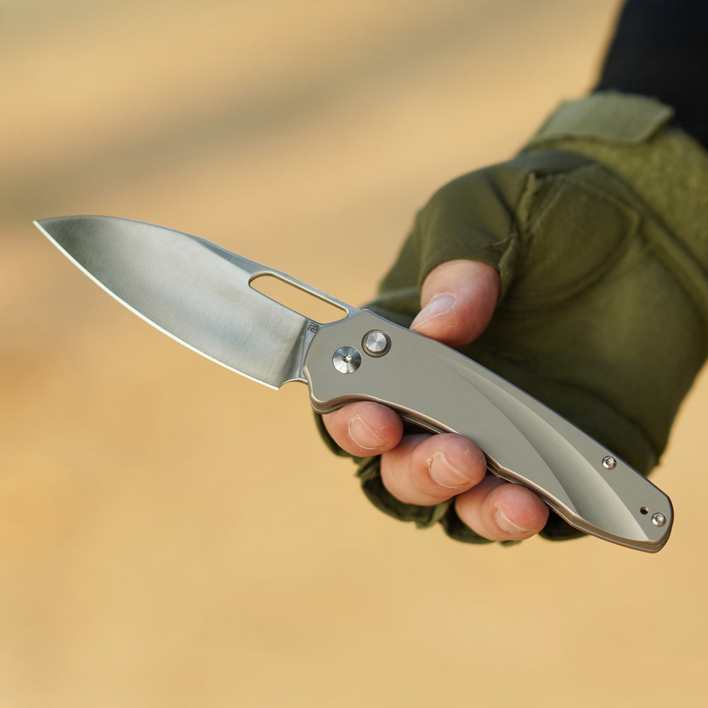 Artisan Cutlery Ornis 1865G S90V Blade Titanium Handle Folding Knives