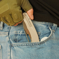 Artisan Cutlery Ornis 1865G S90V Blade Titanium Handle Folding Knives