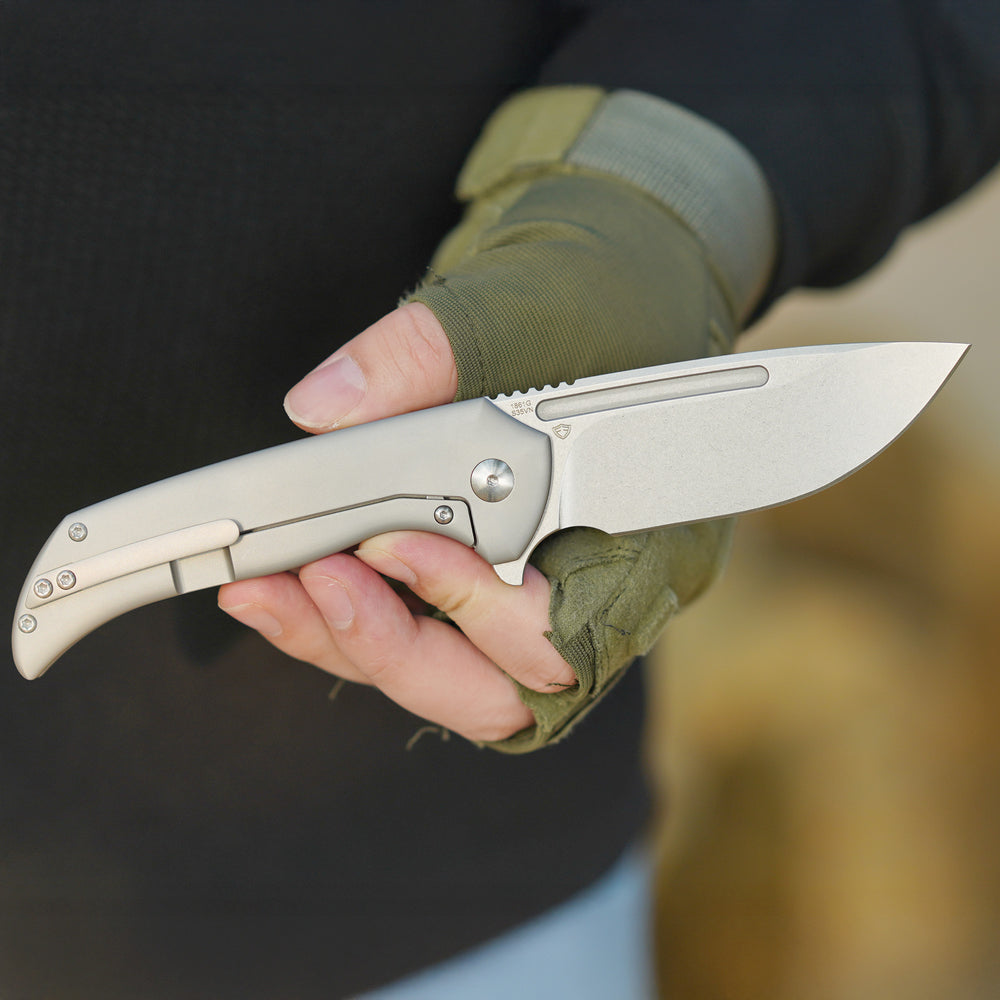 ArtisanCutlery Trux ATZ-1861G S35VN Blade Titanium Handle Folding Knives