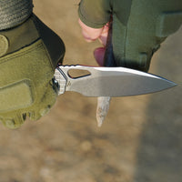 CJRB Frack J1931 AR-RPM9 Steel Blade Steel(Frag pattern) Handle Folding Knives