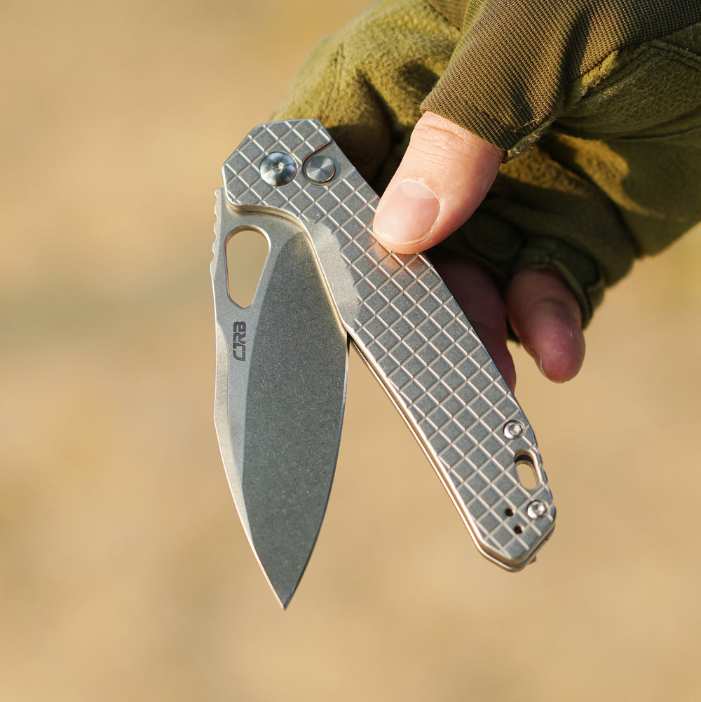 CJRB Frack J1931 AR-RPM9 Steel Blade Steel(Frag pattern) Handle Folding Knives