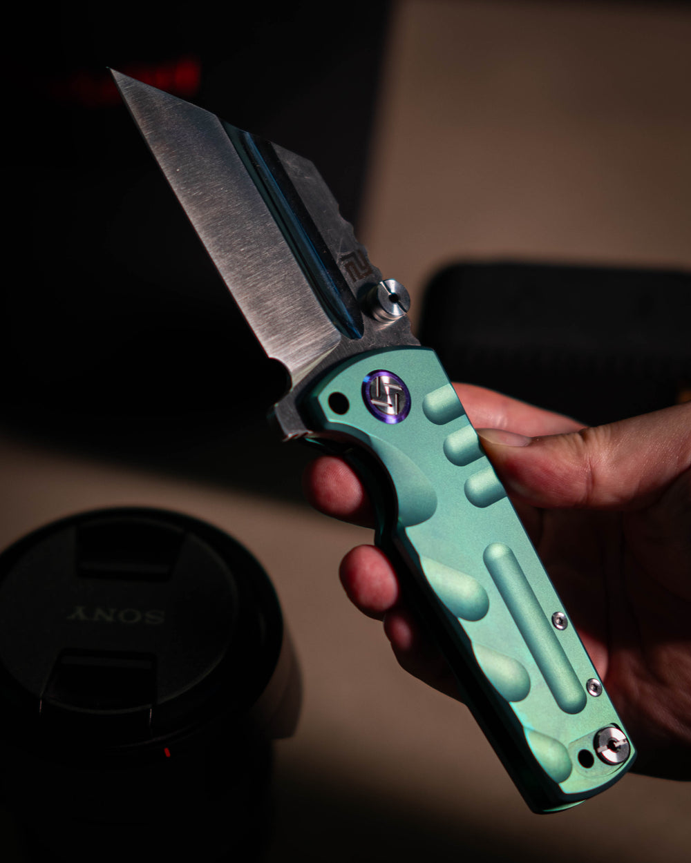 Artisan Cutlery Proponent ATZ-1820G S35VN Blade Titanium Handle Folding Knives - Green (1820G-GNS)