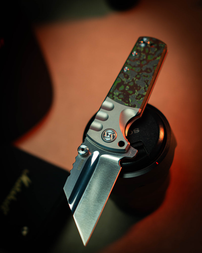 ARTISAN CUTLERY PROPONENT 1820G-JW S90V Blade Titanium and Fat Carbon Inlay Handle Folding Knife(Limited edition)