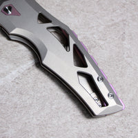 Artisan Cutlery Tortoise 1884G S35VN Steel Blade Titanium Handle Folding Knives Purple