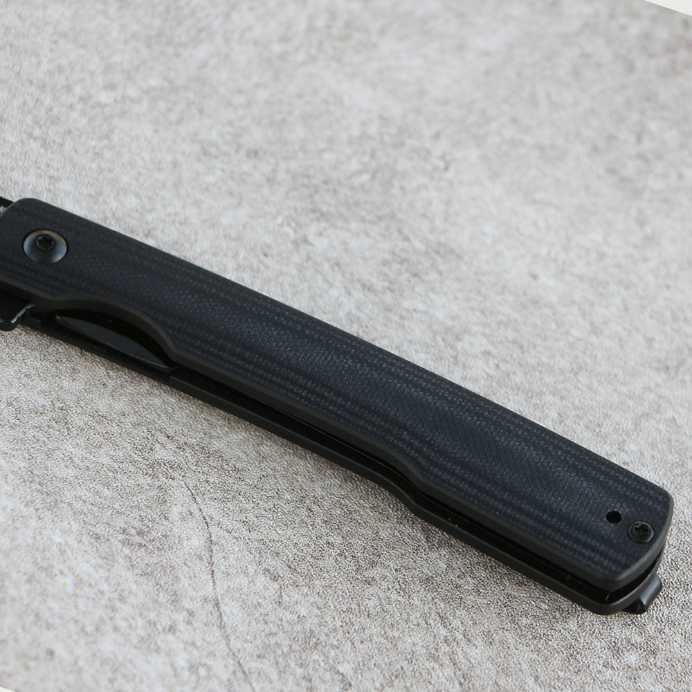 ArtisanCutlery Orthodox V2 Flipper & Liner Lock Knife Black G10 Handle (3.54'' Black PVD Coating AR-RPM9 Blade) 1883P-BBK