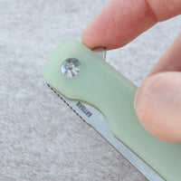 ArtisanCutlery Orthodox V2 Flipper & Liner Lock Knife Green G10 Handle (3.54'' Sand polish AR-RPM9 Blade) 1883P-NTG