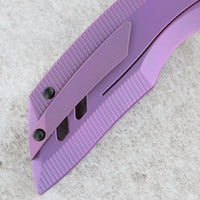 ArtisanCutlery Dark Wing Thumb Hole & Front Flipper Frame Lock EDC Knife Titanium Handle(3.63'' S35VN Black PVD Coating Blade ) 1887G-BPU