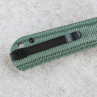 CJRB Bolt Thumbs Stud Recoil Lock Knife Green Micarta Handle (3.25'' Black PVD Coating S90V Blade) J1960G-BMGN