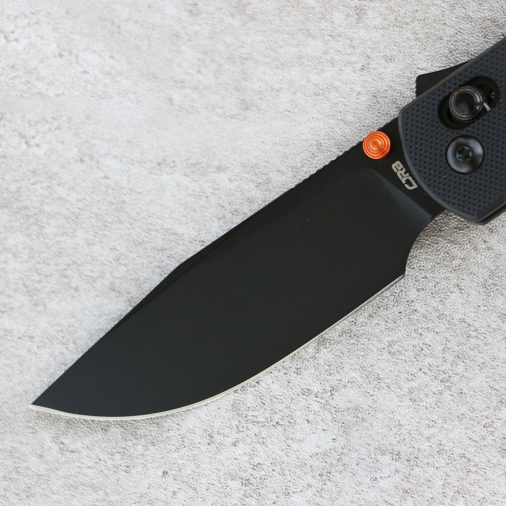 CJRB Bolt Thumbs Stud Recoil Lock Knife Black G10 Handle (3.25'' Black PVD Coating AR-RPM9 Blade) J1960-BBK