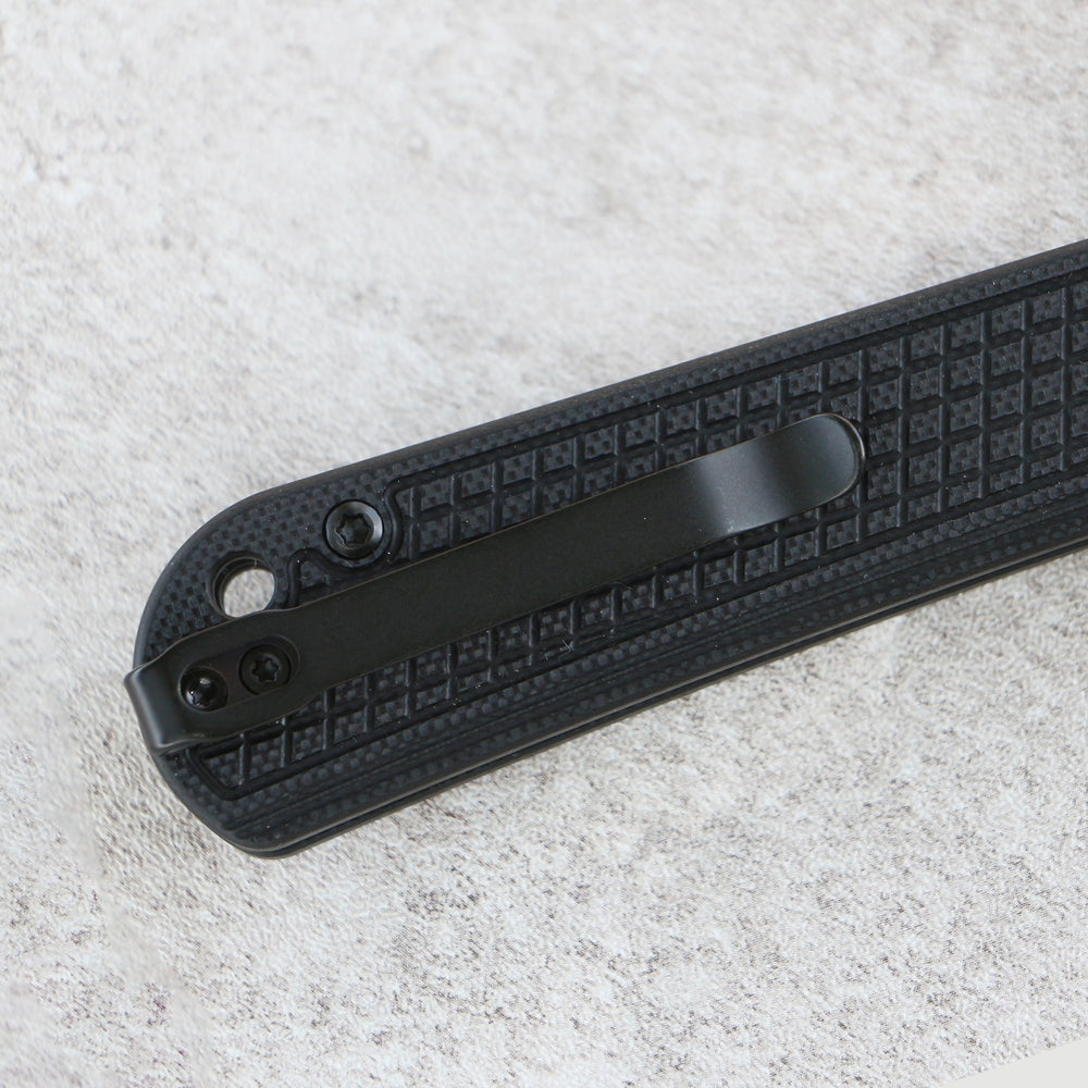 CJRB Bolt Thumbs Stud Recoil Lock Knife Black G10 Handle (3.25'' Black PVD Coating AR-RPM9 Blade) J1960-BBK