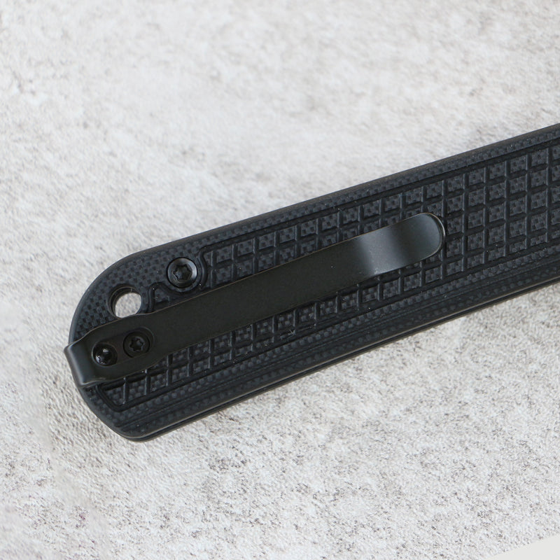 CJRB Bolt Thumbs Stud Recoil Lock Knife Black G10 Handle (3.25'' Black PVD Coating AR-RPM9 Blade) J1960-BBK