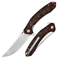 [LIMITED 30 PCS] CJRB Gobi Flipper & Liner Lock Fat Carbon Handle (3.5'' CPM S90V Stone Wash Blade) J1906G-DM (Exclusive)