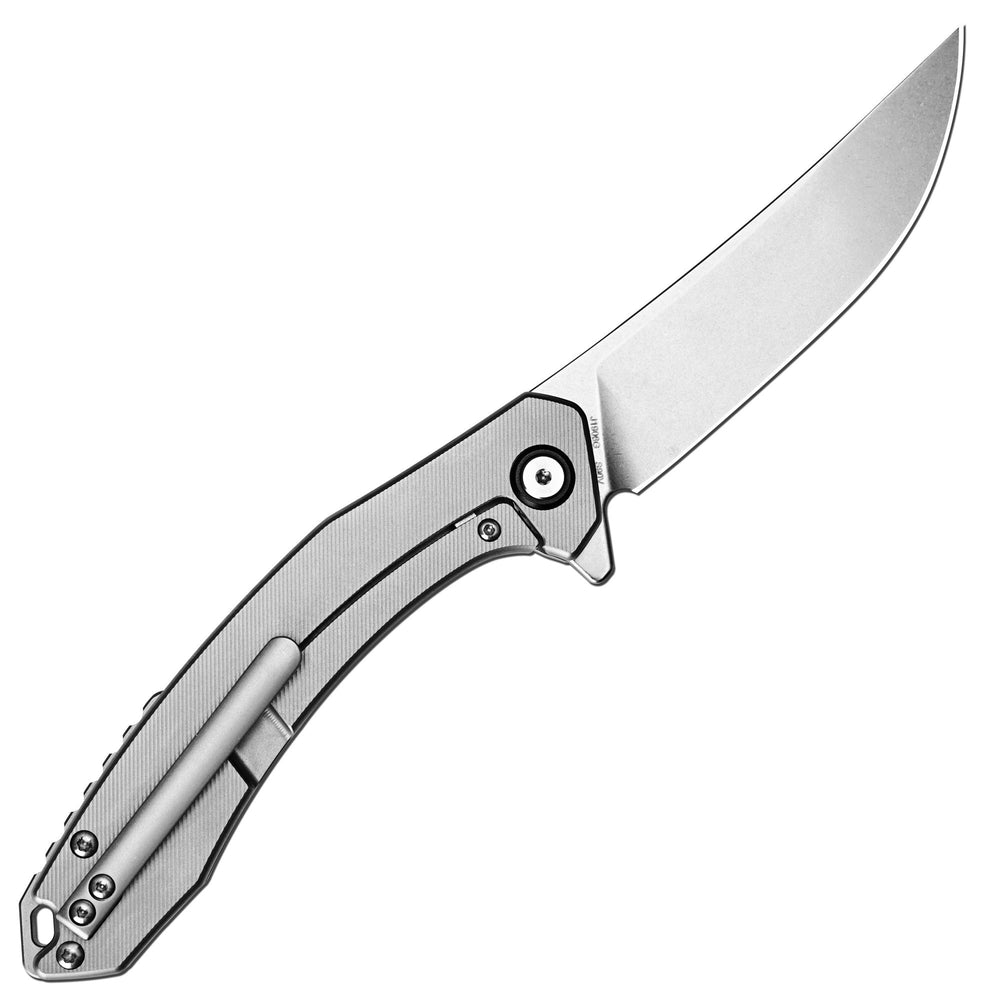 CJRB Gobi Flipper & Liner Lock Titanium Handle (3.5'' CPM S90V Stone Wash Blade) J1906G-TI (Exclusive)