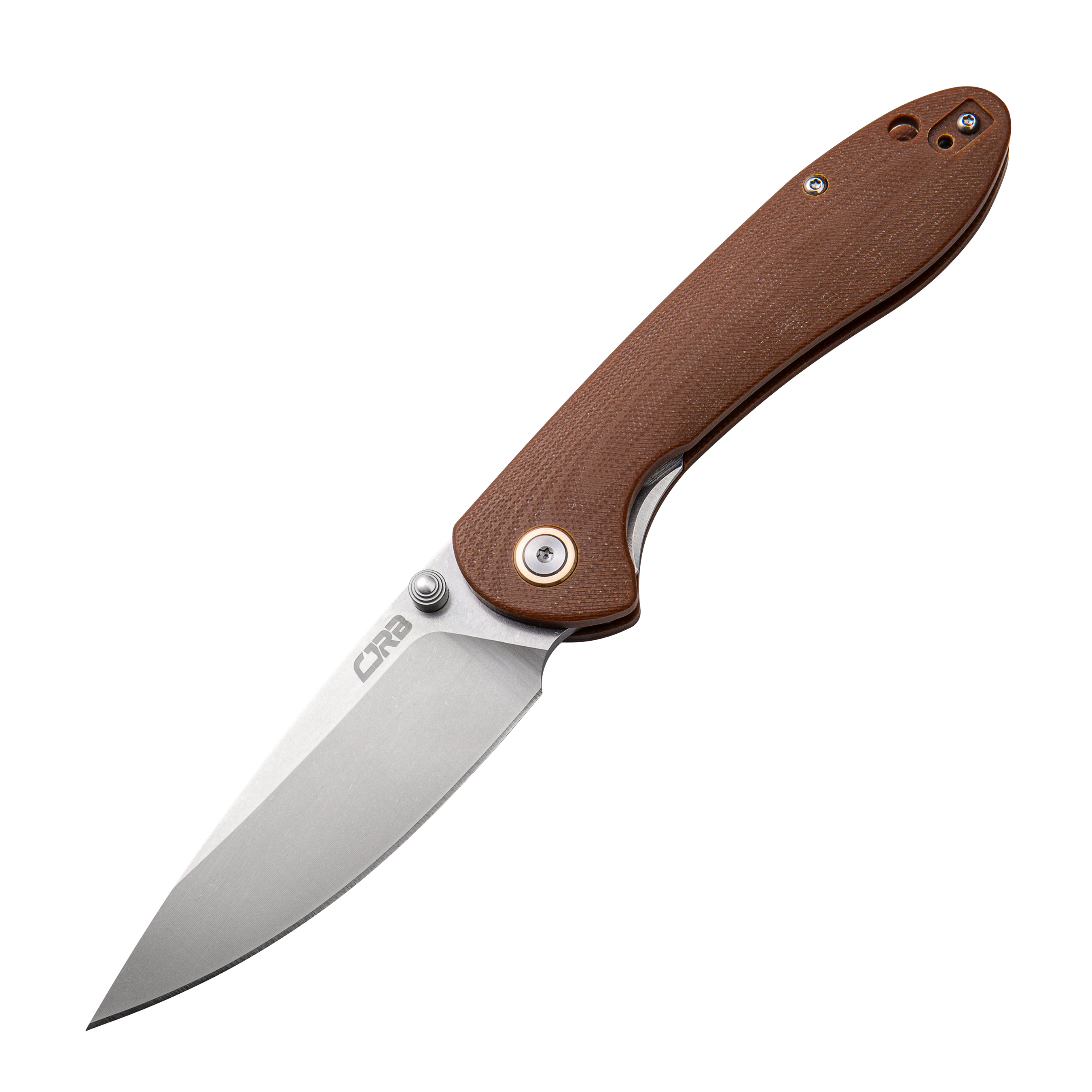 CJRB Feldspar J1912 AR-RPM9 Blade G10(contoured & CNC pattern texture) Handle Folding Knives - Brown (J1912-BNC)