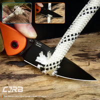 CJRB Feldspar J1912 AR-RPM9 Steel Black PVD Coated Blade G10 Handle Folding Knives - Orange (J1912-BOE)