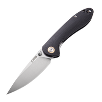 CJRB Feldspar Small J1912S AR-RPM9 Blade G10(contoured & CNC pattern texture) Handle Folding Knives - Black (J1912S-BKC)