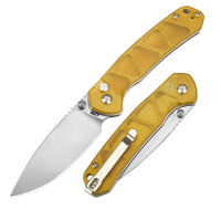 CJRB Pyrite J1925 AR-RPM9 Steel Blade Ultem Handle Folding Knives