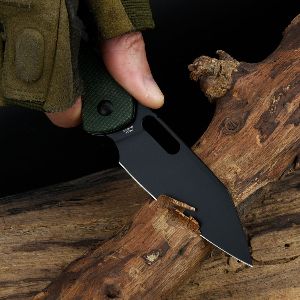 CJRB Pyrite Wharncliffe J1925A AR-RPM9 Steel Blade Micarta Handle Folding Knives