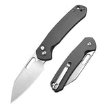 CJRB Pyrite Wharncliffe J1925A AR-RPM9 Steel Blade Steel Handle Folding Knives Gray Steel Color