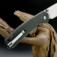 CJRB Large Pyrite J1925L AR-RPM9 Steel Blade Micarta Handle Folding Knives