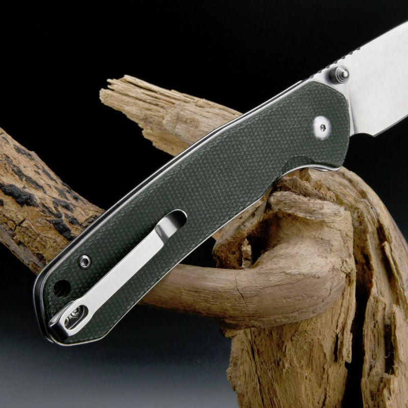 CJRB Large Pyrite J1925L AR-RPM9 Steel Blade Micarta Handle Folding Knives