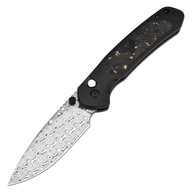 Cjrb Pyrite J1925t-dgcf Damascus Blade Titanium Handle Folding Knives(limited Edition) - cjrb pyrite