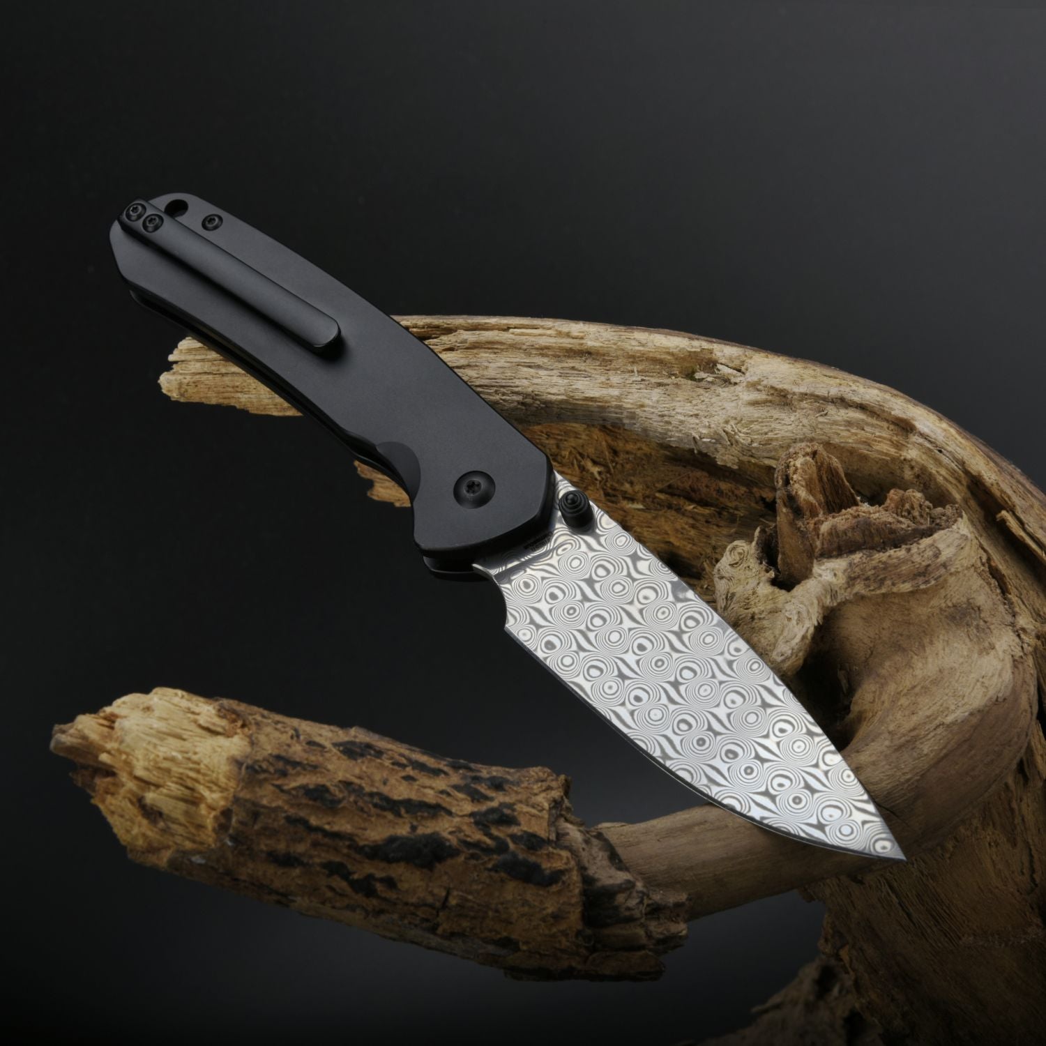CJRB Pyrite Damascus Folding Knife - Limited Edition