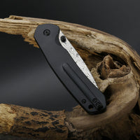 CJRB PYRITE J1925T-DGCF DAMASCUS BLADE TITANIUM HANDLE FOLDING KNIVES(LIMITED EDITION)