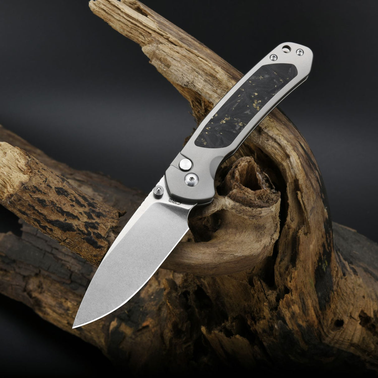 CJRB Pyrite J1925T-GCF CPM S90v Blade Titanium Handle Folding Knives(Limited Edition)