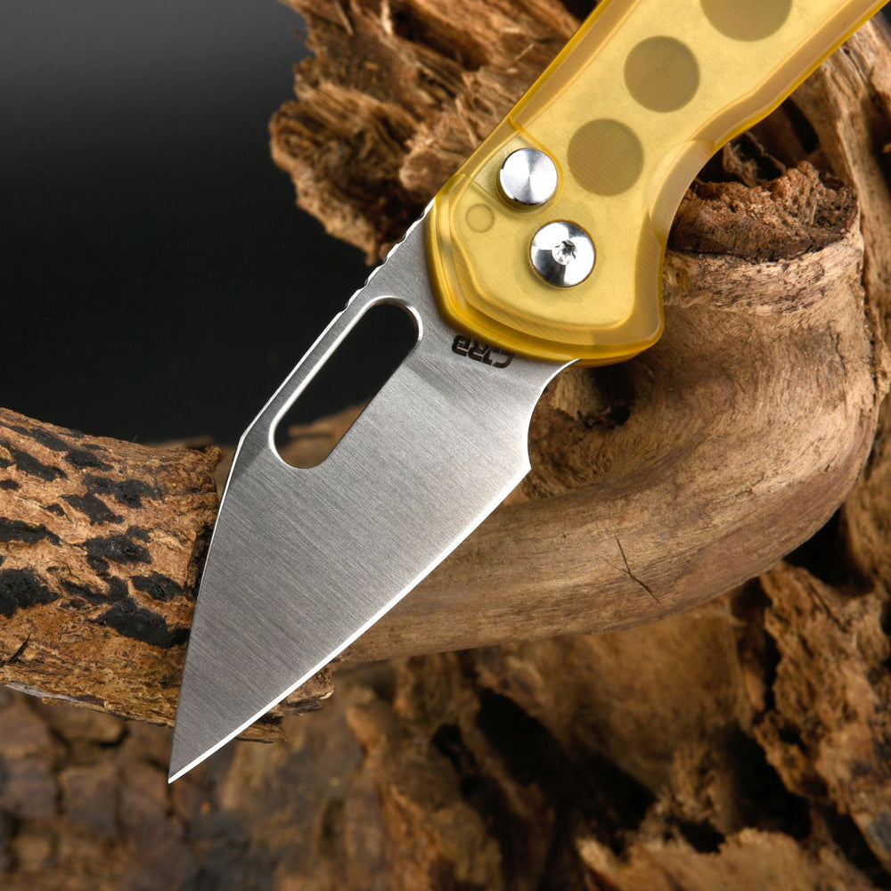 CJRB Mini Pyrite J1933 AR-RPM9 Steel Blade Ultem Handle Folding Knives