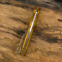 CJRB Mini Pyrite J1933 AR-RPM9 Steel Blade Ultem Handle Folding Knives