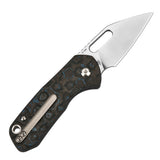 CJRB Mini Pyrite J1933 S90V Blade Fat Carbon Handle Folding Knives(Limited Edition)
